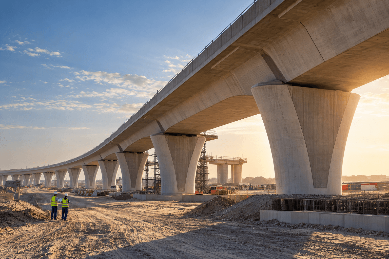 Infrastructure construction and architectural structure